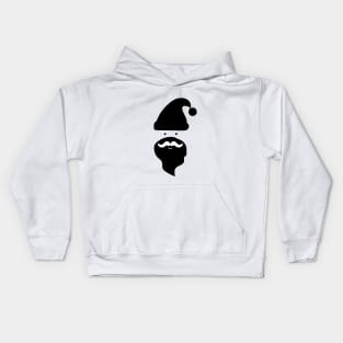 Black & White Santa Silhouette Kids Hoodie